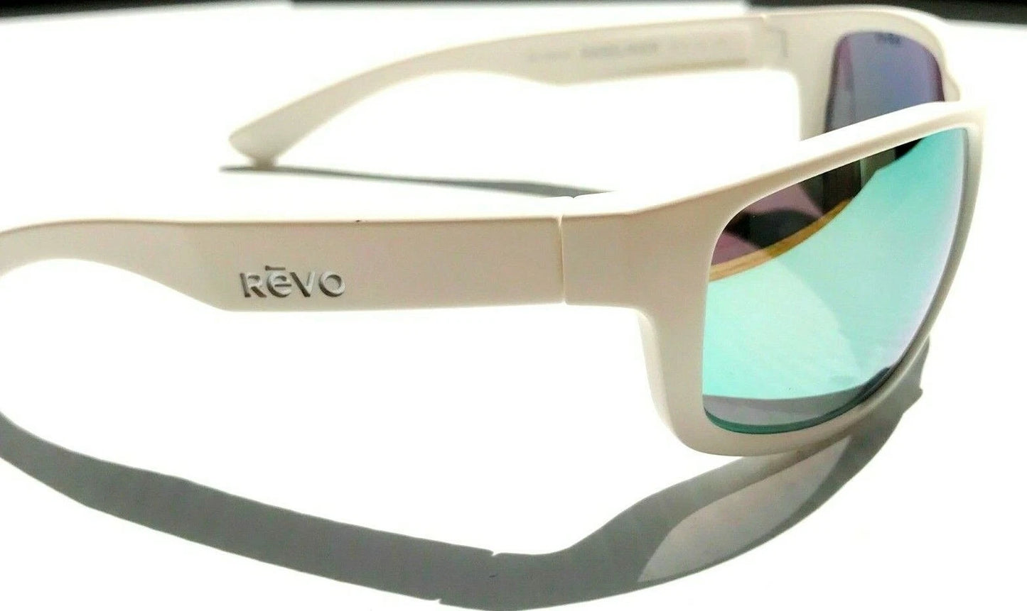REVO BASELINER White POLARIZED Stealth Chrome Mirrored Lens Sunglass RE 1006 09 ST