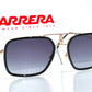 CARRERA Polished Black Gold PILOT Frames Grey Gradient Lens Sunglass 1027/S RHL90