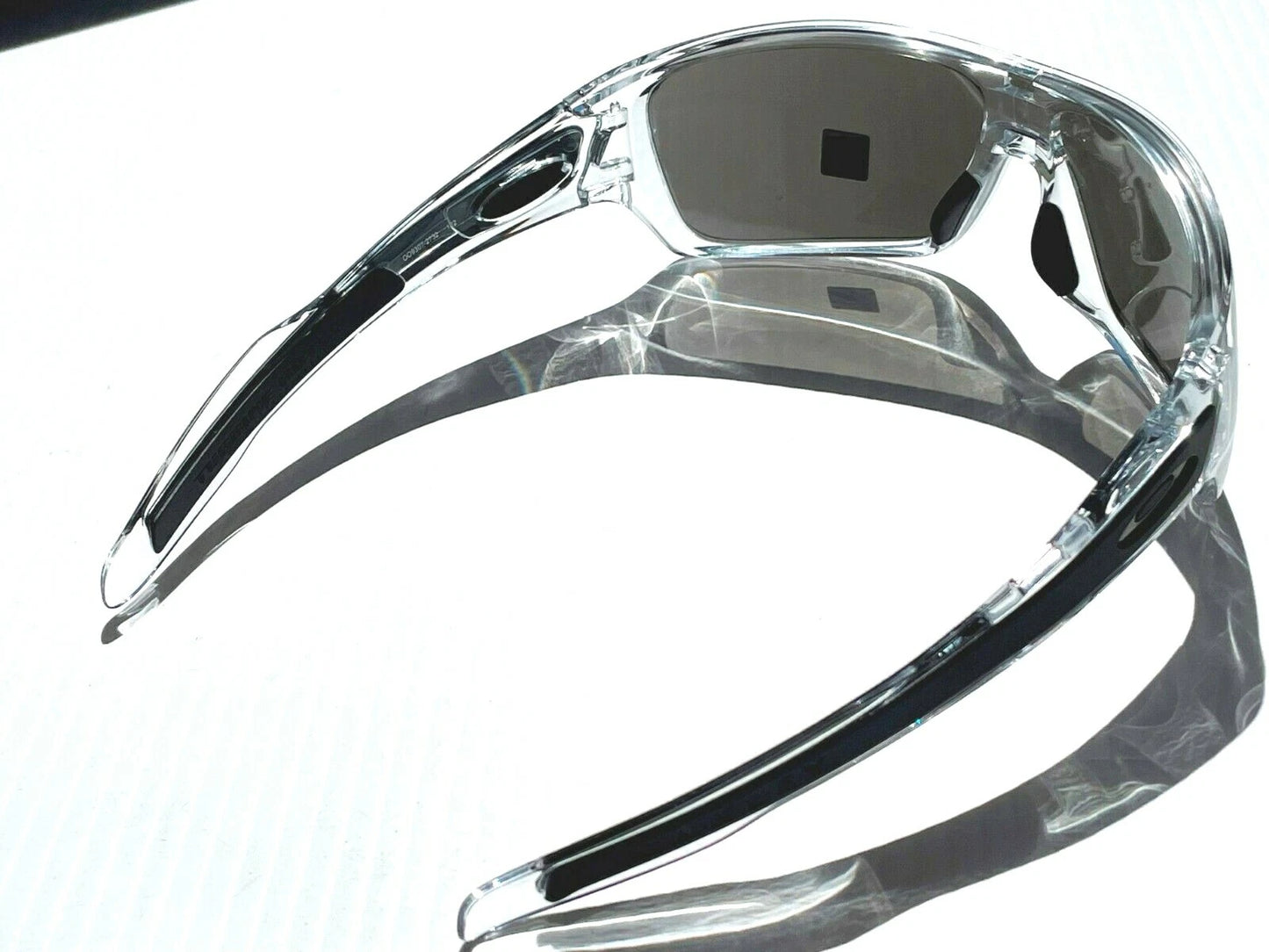 Oakley TURBINE ROTOR Clear & Black Frame POLARIZED Galaxy Chrome Lens Sunglass oo9307