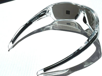 Oakley TURBINE ROTOR Clear & Black Frame POLARIZED Galaxy Chrome Lens Sunglass oo9307