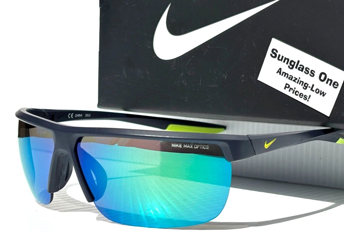 NIKE TEMPEST M Obsidian Bright Cactus Frame Green Mirror Sunglass CW4665 451