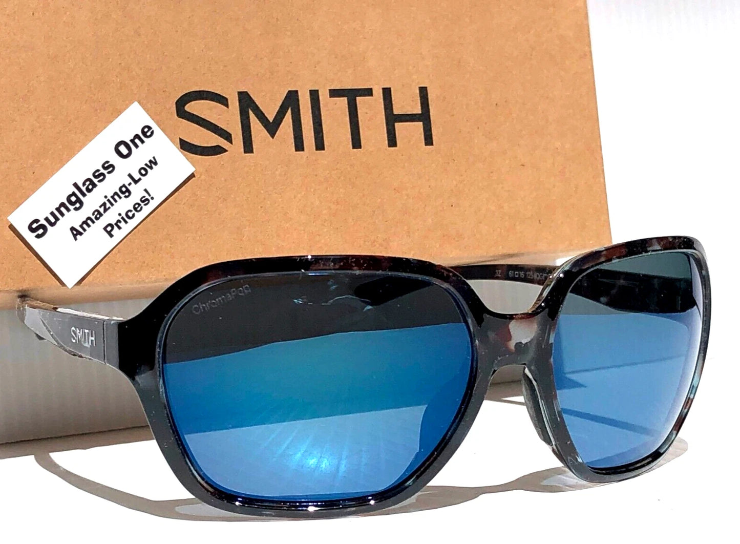 Smith Optics WHITNEY Sky Tortoise ChromaPop POLARIZED Blue Mirror Lens Sunglass