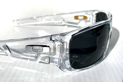Oakley CRANKSHAFT Shiny Clear Frame POLARIZED Galaxy Black Lens Sunglass 9239-04- Two-Lens Bundle!