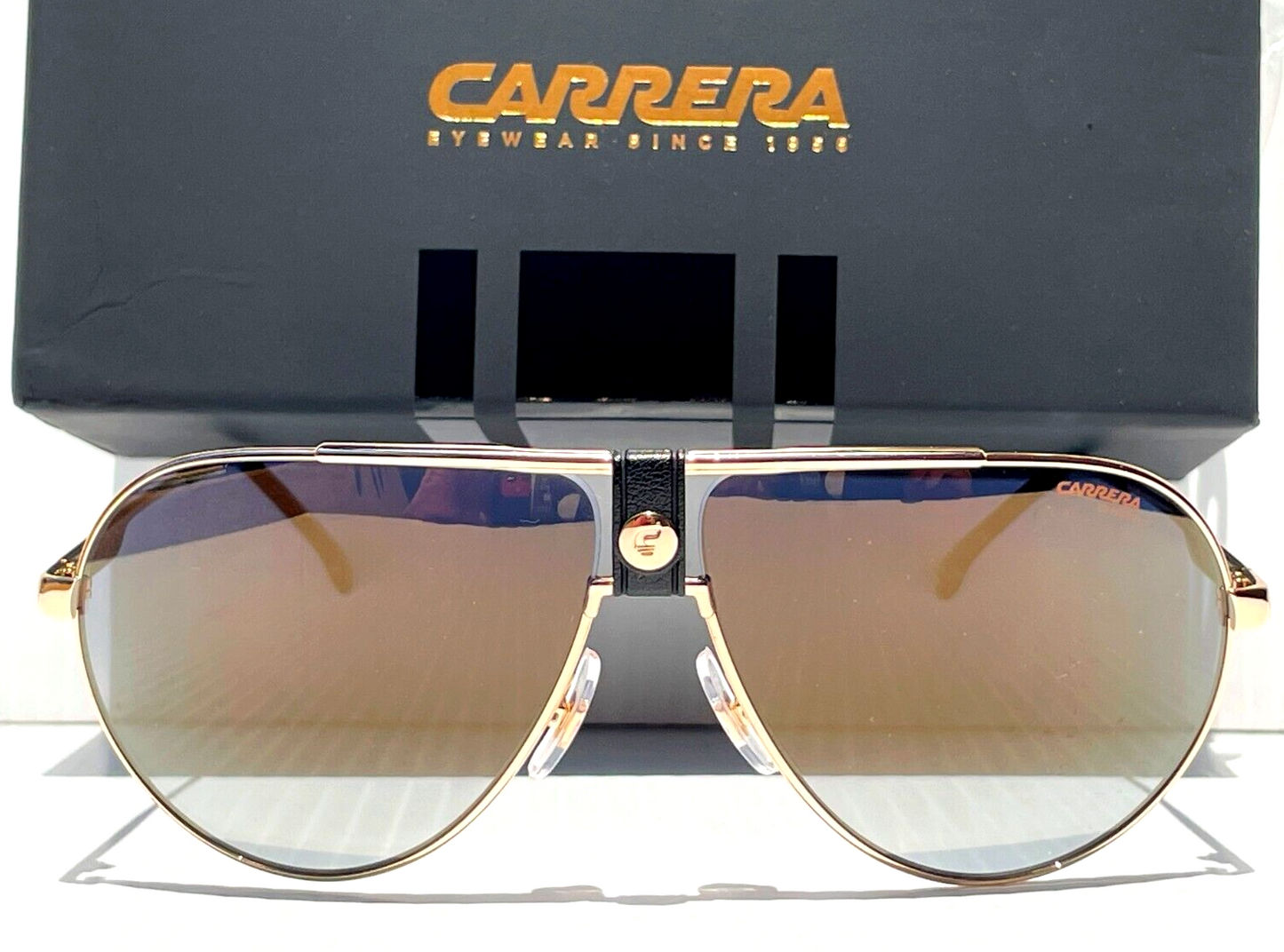 CARRERA 1033 Gold Frame with Black Gold-Blue Shift Lens Sunglass 02M2-1V