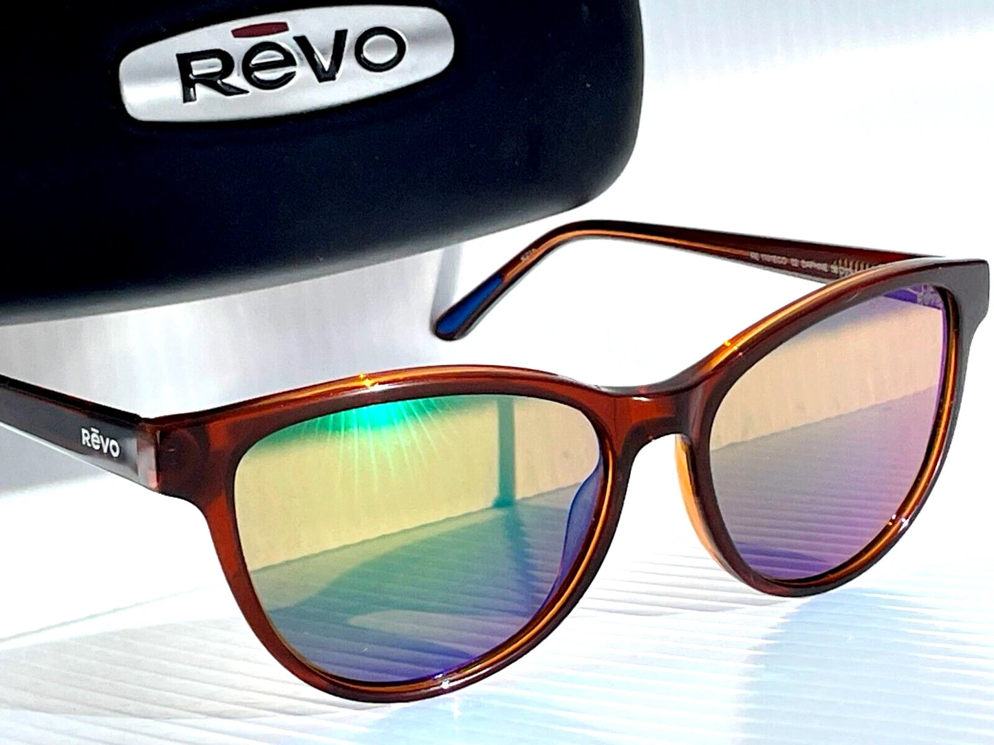 REVO DAPHNE Brown POLARIZED Green Lens Sunglass RE 1101ECO 02 GN