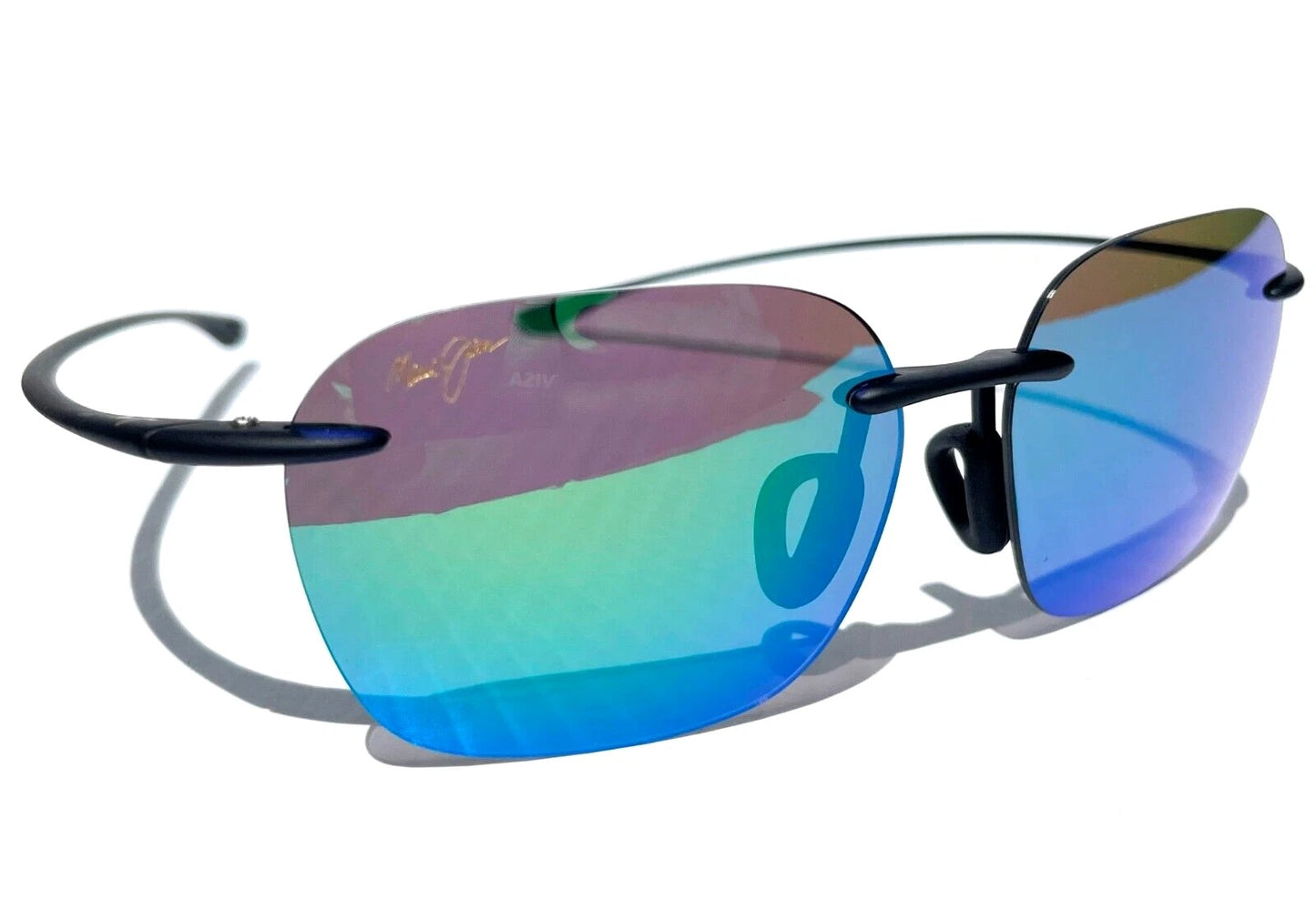 Maui Jim KOMOHANA Matte Black Frame POLARIZED Maui Green Small Sunglass GM446-2M