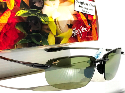 Maui Jim HOOKIPA Smoke Grey POLARIZED HT Green/Grey Lens Sunglass HT407N-11