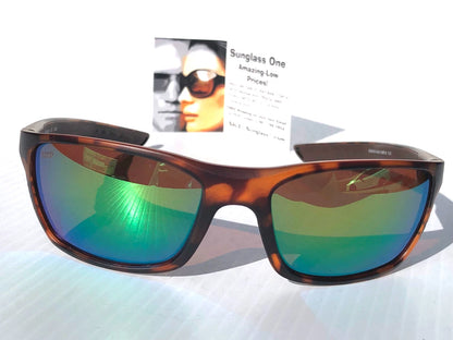 Costa Del Mar WHITETIP Matte Retro Tortoise POLARIZED Green 580P Lens Sunglass WTP 66