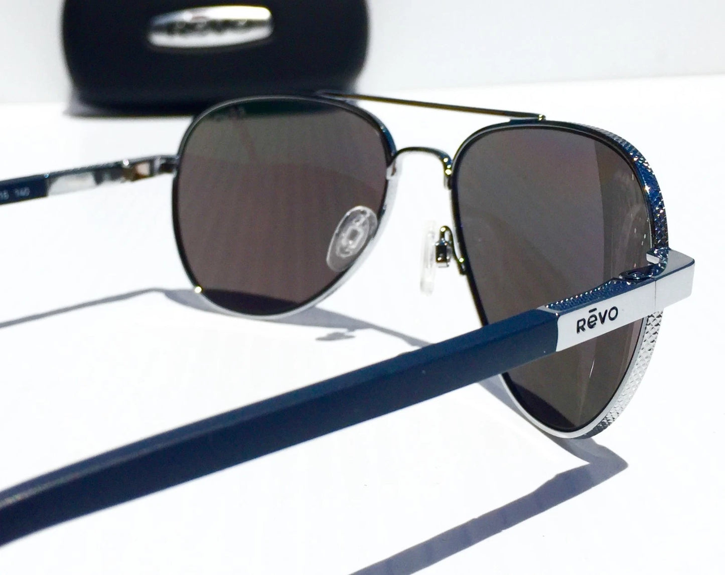 REVO Raconteur Aviator CHROME POLARIZED Grey Graphite Lens Sunglass RE 1011 03 GY