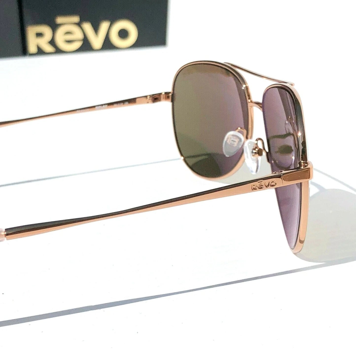 REVO RELAY S Rose Gold POLARIZED Champagne Lens Sunglass RE 1014 14 CH