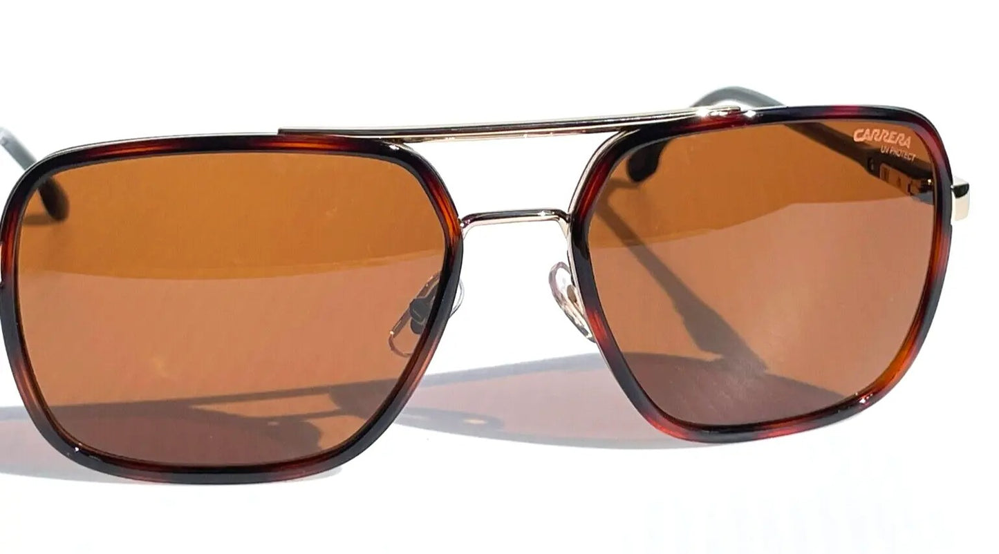 CARRERA Gold Tortoise Frame Bronze Lens Sunglass 256/S J5G70