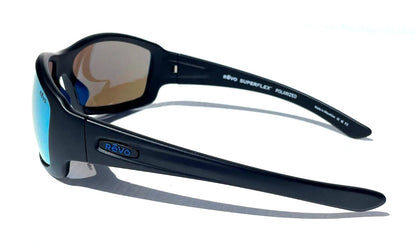 REVO MAVERICK Matte Black SuperFlex POLARIZED Blue Lens Sunglass RE 1098N 01 BL