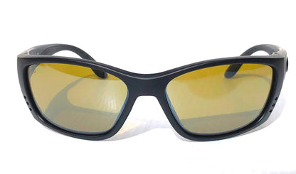 Costa Del Mar FISCH Black POLARIZED Sunrise Silver 580G GLASS Lens Sunglass 9054-13