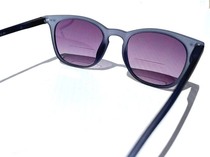 Gry Mattr DESIGNER SUN READERS SUAVE Matte Slate Blue Bifocal Sunglass
