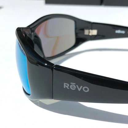 REVO TANDER Black POLARIZED Blue Water Lens Sunglass RE 5014 01 BL