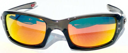 Oakley FIVES Squared in Grey Smoke Frames POLARIZED Galaxy Ruby Lens Sunglass oo9238-04 - Two-Lens Bundle!