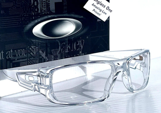 Oakley CRANKSHAFT Shiny Clear Frame Non-Polarized Galaxy HD Clear Iridium Lens Sunglass 9239-04 - Two-Lens Bundle!