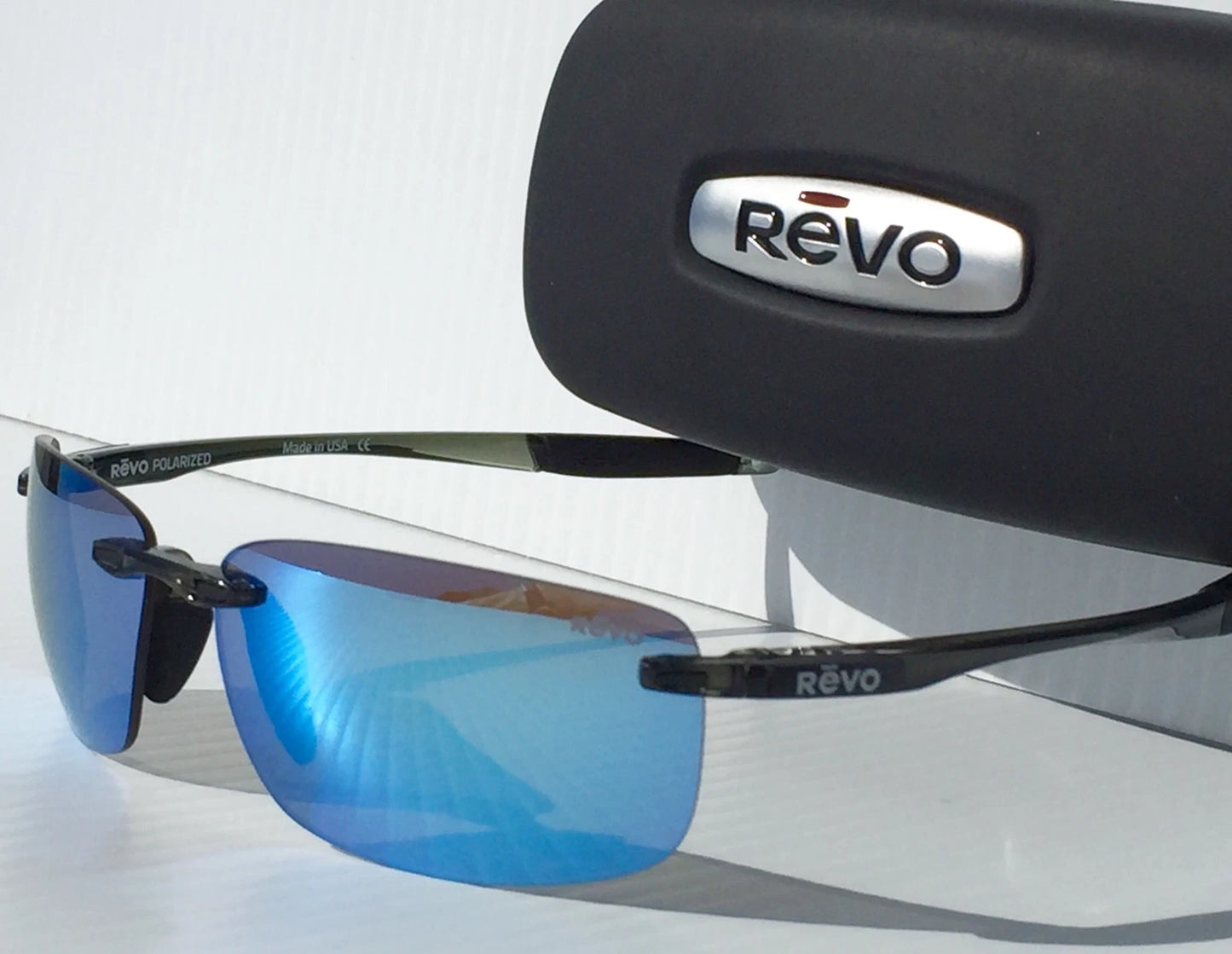 REVO DESCEND N Black POLARIZED Blue Lens Sunglass RE 4059 01 BL
