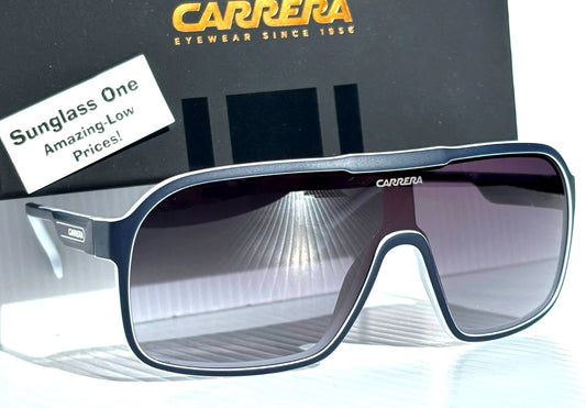 CARRERA White & Blue Frame Gradient Grey Lens Sunglass 1046/S 0JU9O