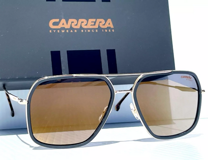 NEW CARRERA Matte Black & Gold Frame Gold Bronze Lens Sunglass 273/S 2M2JO