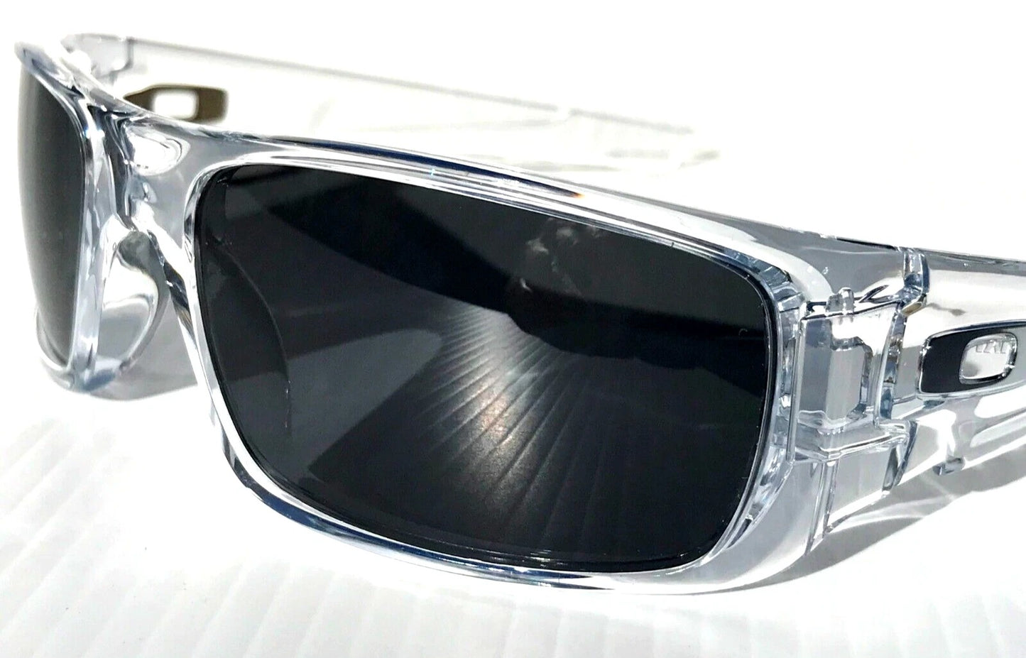 Oakley CRANKSHAFT Shiny Clear Frame POLARIZED Galaxy Black Lens Sunglass 9239-04- Two-Lens Bundle!