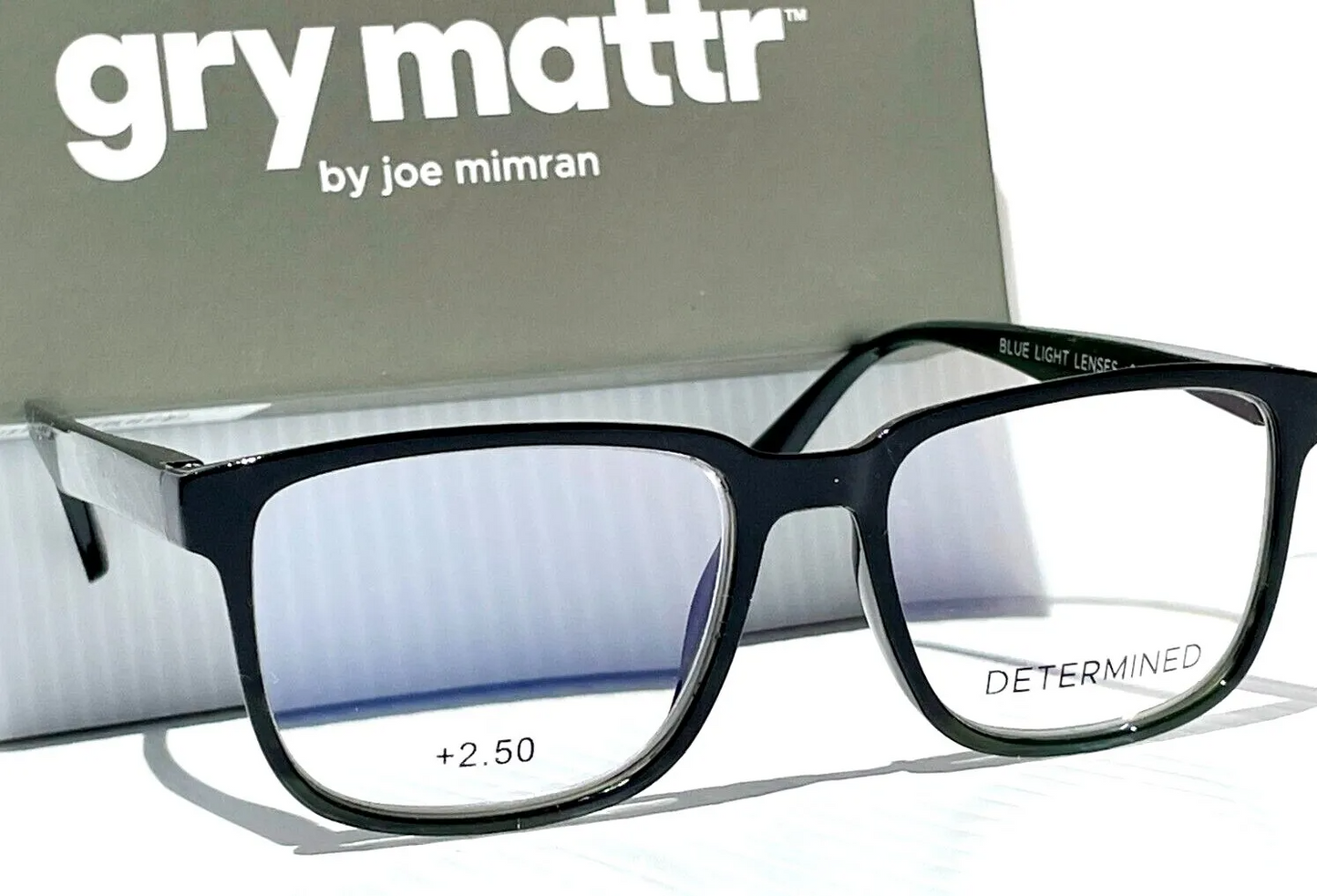 Gry Mattr DESIGNER READERS Black and Green DETERMINED Clear Blue Light Blocking Lens Eyewear