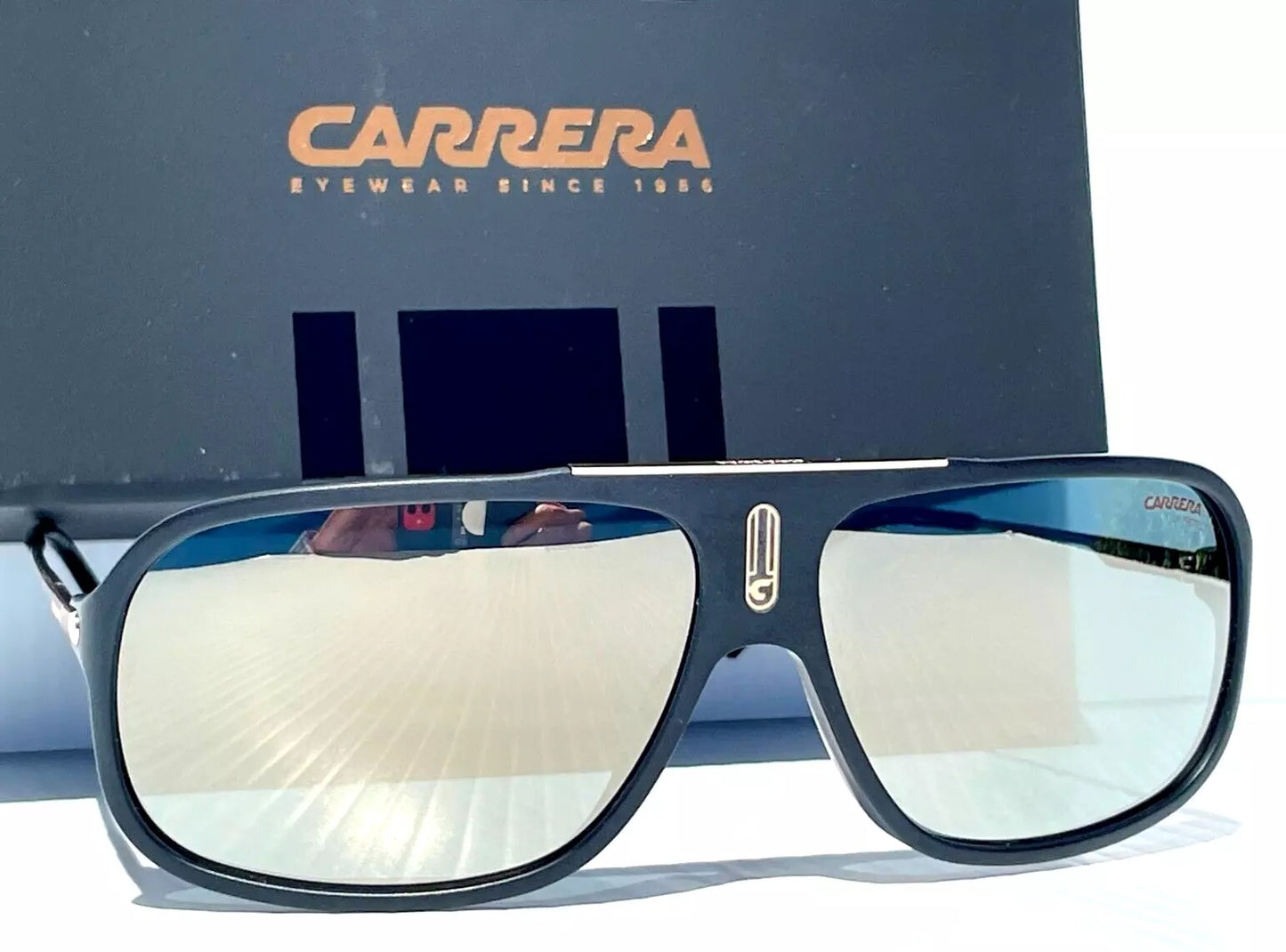 CARRERA Matte Black & Gold Frames Grey Brown Lens Sunglass COOL65 0I46 JO