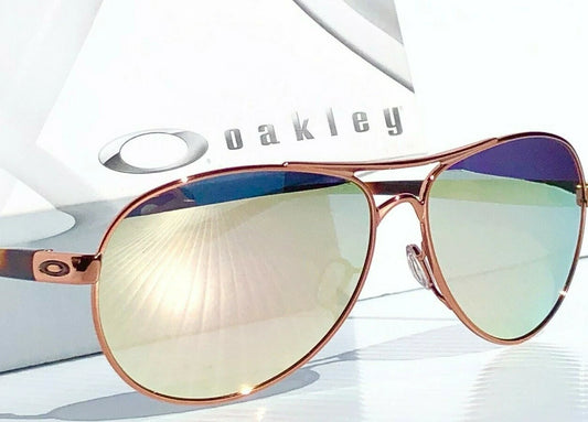 Oakley Feedback Rose Gold Frame POLARIZED Galaxy Rose Mirror Lens Sunglass oo4079