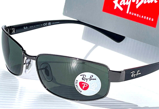 Ray Ban Gunmetal Frame with POLARIZED Dark Green Lens Sunglass RB 3364 004/58