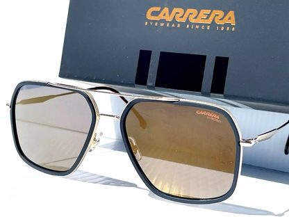 NEW CARRERA Matte Black & Gold Frame Gold Bronze Lens Sunglass 273/S 2M2JO