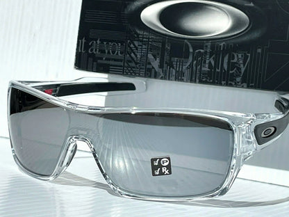 Oakley TURBINE ROTOR Clear & Black Frame POLARIZED Galaxy Chrome Lens Sunglass oo9307