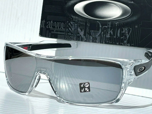 Oakley TURBINE ROTOR Clear & Black Frame POLARIZED Galaxy Chrome Lens Sunglass oo9307