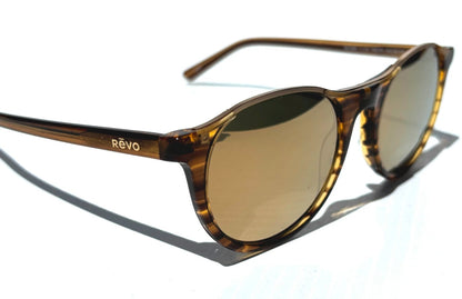 REVO NOLITA Amber Horn POLARIZED Champagne Gold Lens Sunglass RE 2200 11 CH