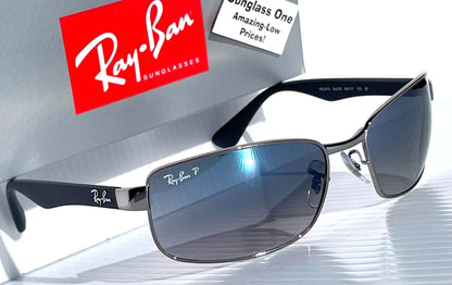Ray Ban Gunmetal UV PROTECTIVE Gradient Blue Grey Lens Sunglass RB 3478