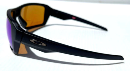 Oakley DOUBLE EDGE Matte Black Frame POLARIZED Galaxy Blue Lens Sunglass oo9380