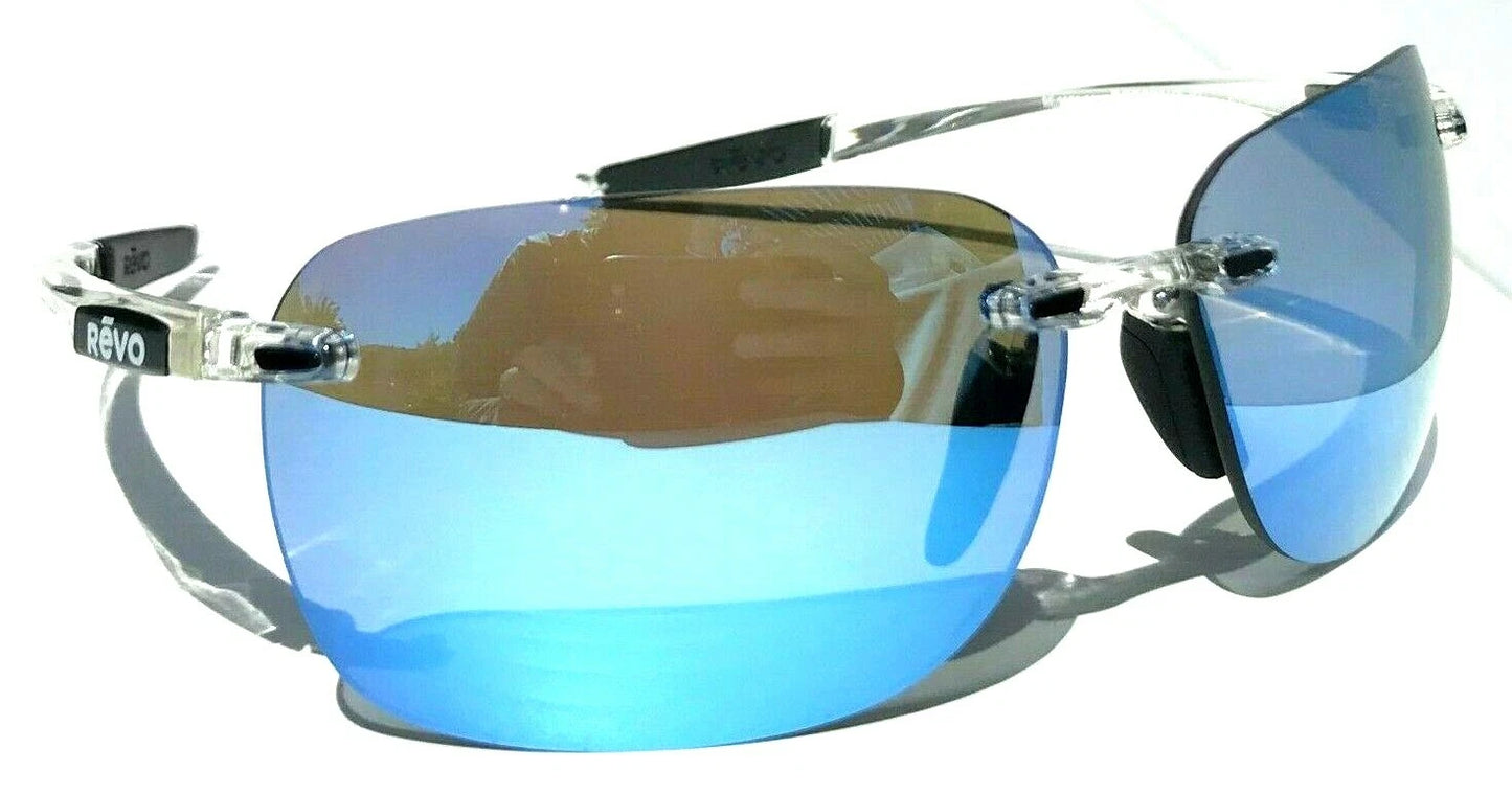REVO DESCEND CLEAR Crystal POLARIZED Blue Water Lens Sunglass RE 1070XL 09 BL