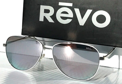 REVO RELAY Shiny Chrome Aviator POLARIZED Chrome Lens Sunglass RE 1014 03 ST
