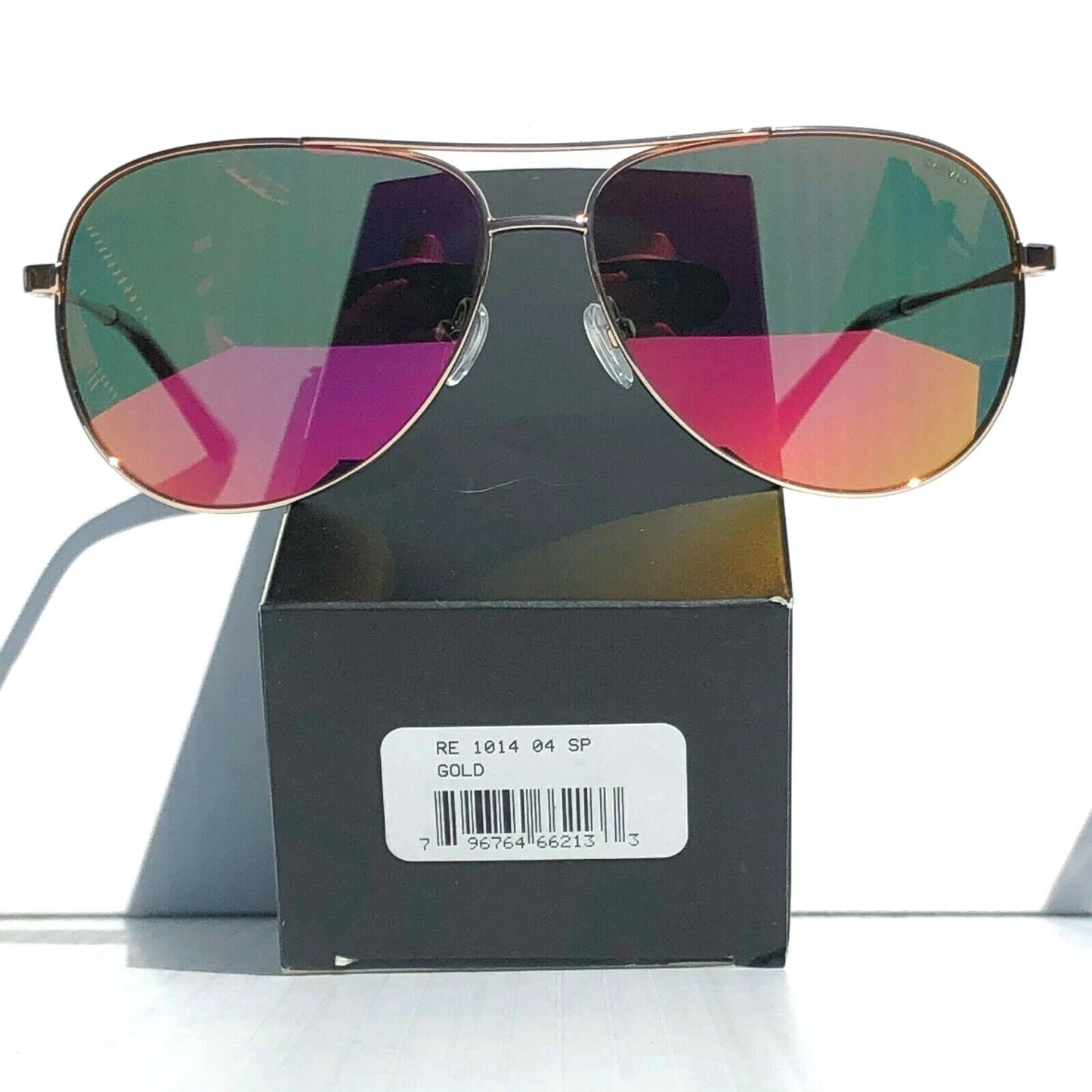 REVO RELAY S Shiny Gold POLARIZED Red Mirror Lens Sunglass RE 1014 04 SP