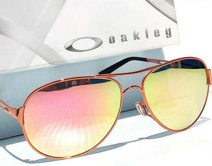 Oakley CAVEAT in Rose Gold Frame with POLARIZED Galaxy Rose Gold lens Sunglasses oo4054 - Two-Lens Bundle!