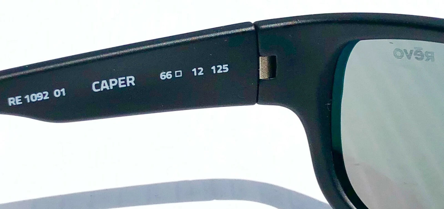 REVO CAPER BEAR GRYLLS Matte Black POLARIZED Gray Lens Sunglass RE 1092 01 GY