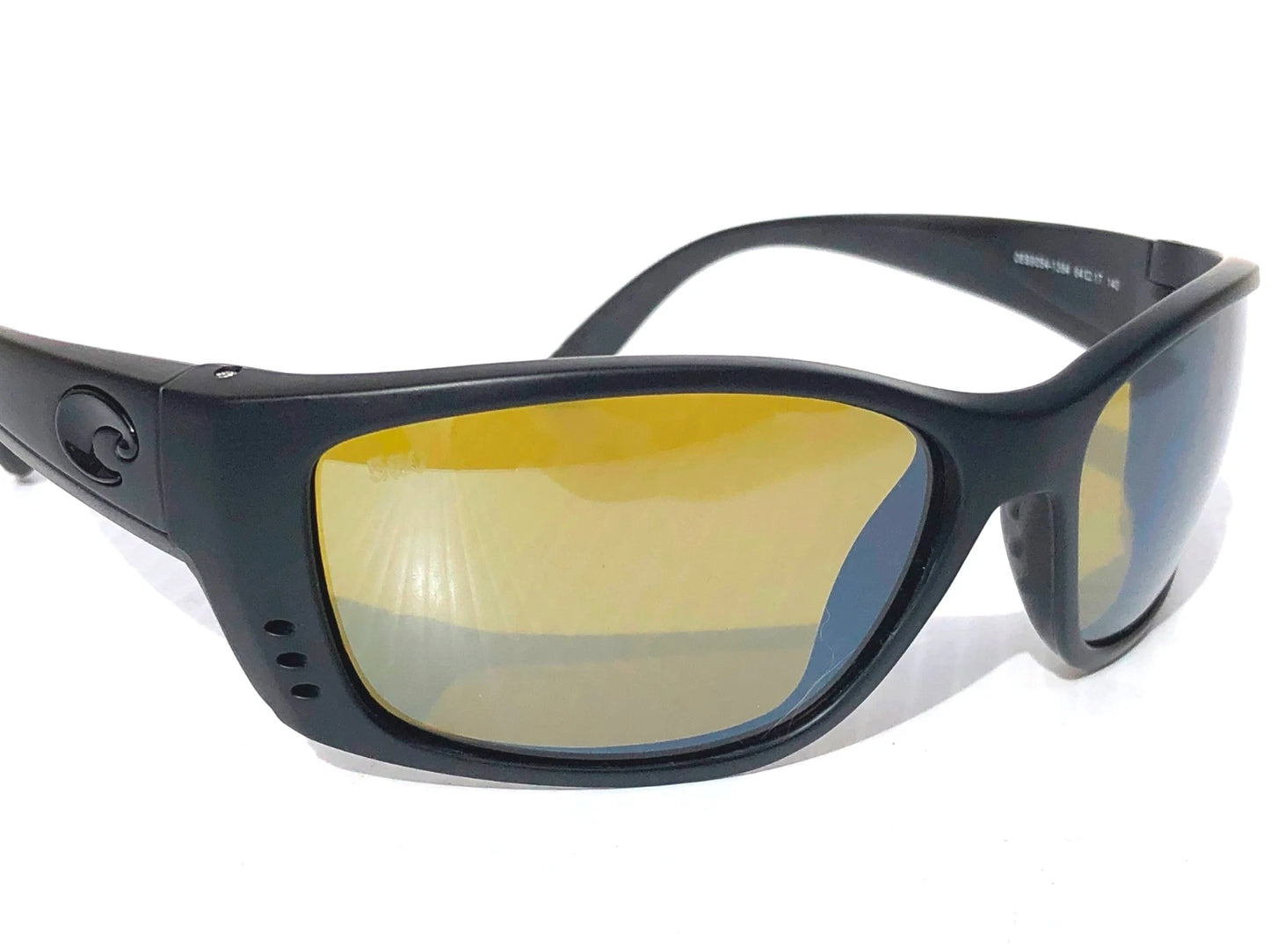 Costa Del Mar FISCH Black POLARIZED Sunrise Silver 580G GLASS Lens Sunglass 9054-13