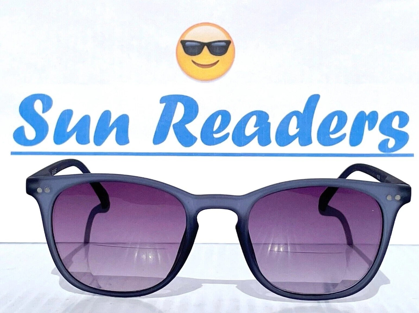 Gry Mattr DESIGNER SUN READERS SUAVE Matte Slate Blue Bifocal Sunglass