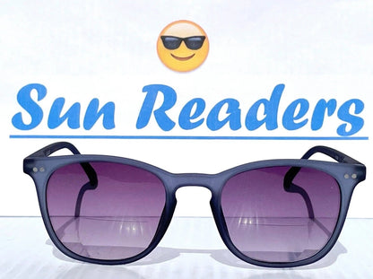 Gry Mattr DESIGNER SUN READERS SUAVE Matte Slate Blue Bifocal Sunglass