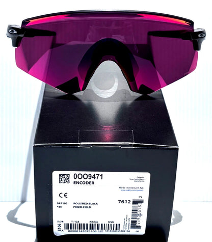 Oakley ENCODER Shiny Black Frame PRIZM Field Red Lens Sunglass oo9471-02