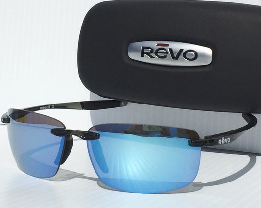 REVO DESCEND N Black POLARIZED Blue Lens Sunglass RE 4059 01 BL