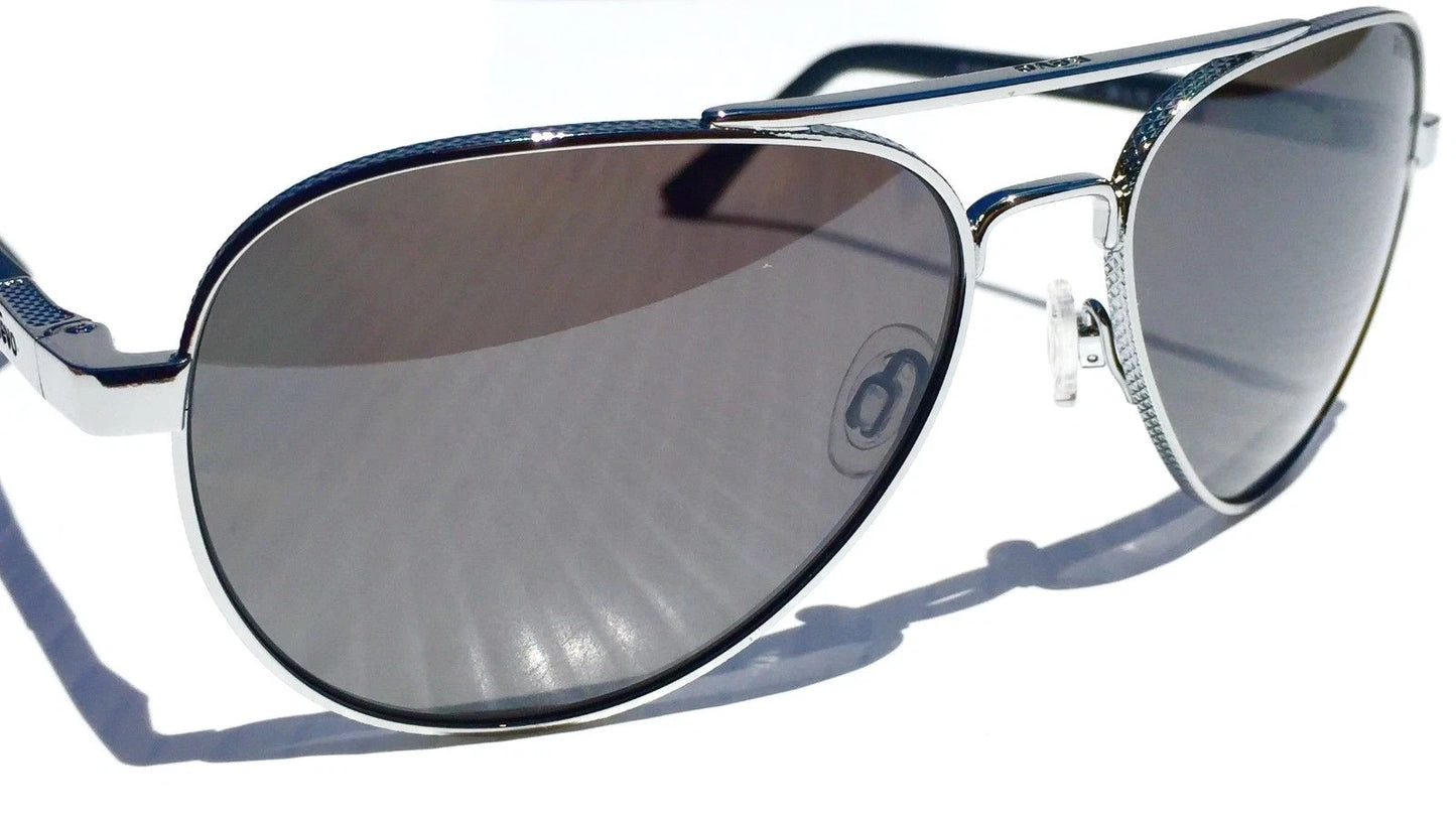REVO Raconteur Aviator CHROME POLARIZED Grey Graphite Lens Sunglass RE 1011 03 GY