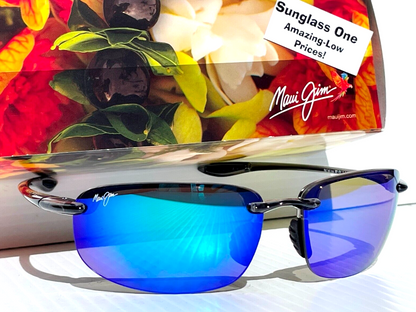 Maui Jim HOOKIPA Smoke Grey POLARIZED Blue Lens Sunglass B407-11