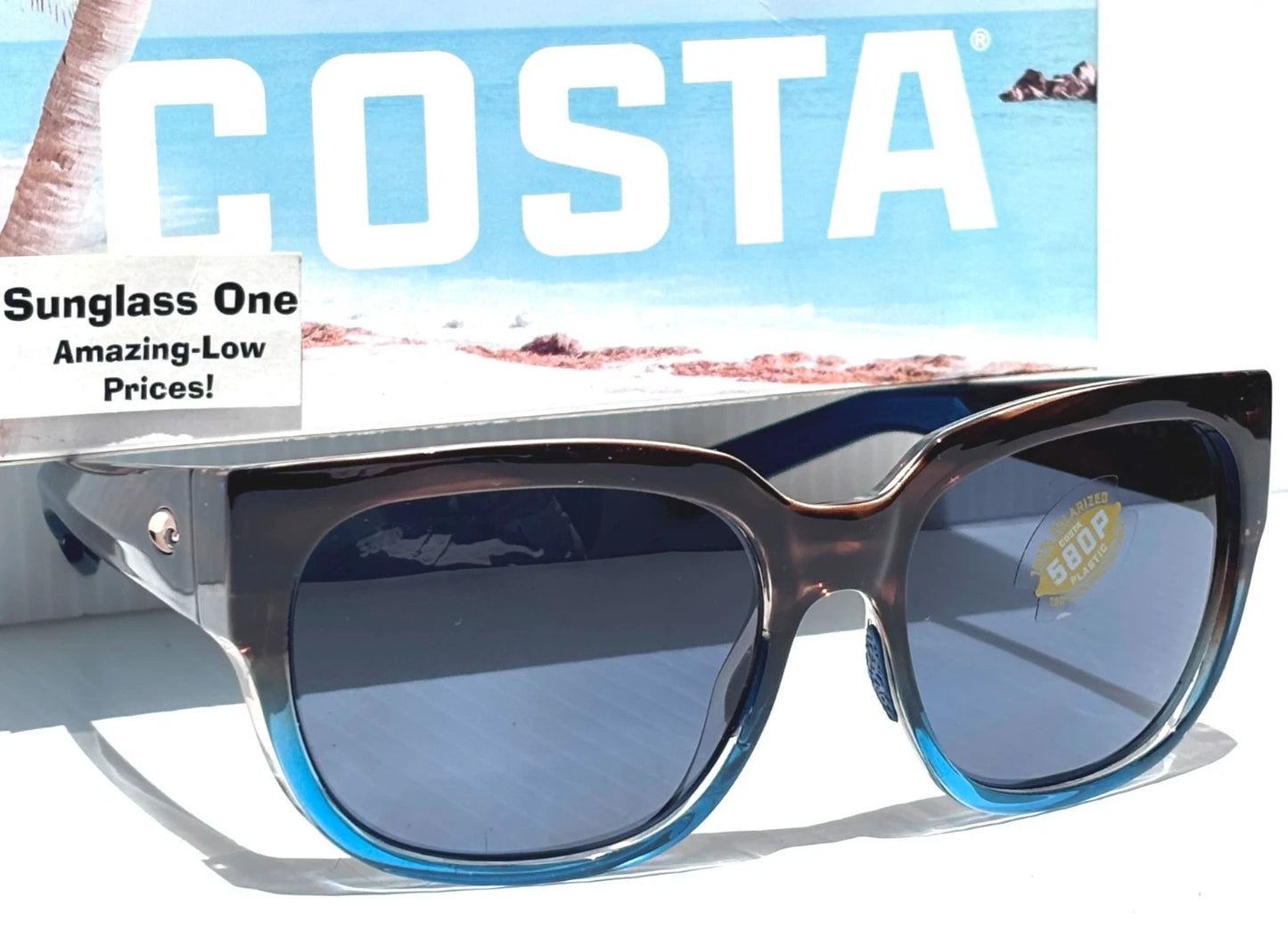 Costa Del Mar WATERWOMEN 2 Wahoo POLARIZED Grey 580P Lens Sunglass WTR 251