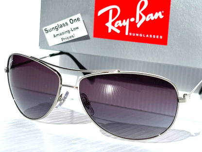 Ray Ban AVIATOR Silver Frame Grey Gradient Lens Sunglass RB3293 003/8G