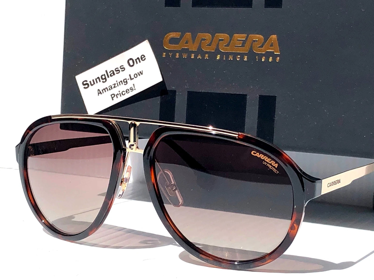CARRERA Havana Gold & Tortoise Frame Gradient Brown Sunglass CA1003/SSAM 02IK